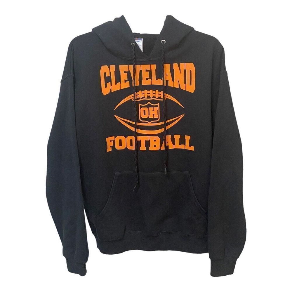 Black and Orange Cleveland Football Hoodie